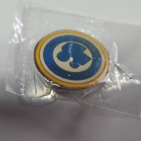 Walmart Silver Tone Blue Yellow Enamel Acknowledge Act Appreciate Pin - Picture 8 of 10